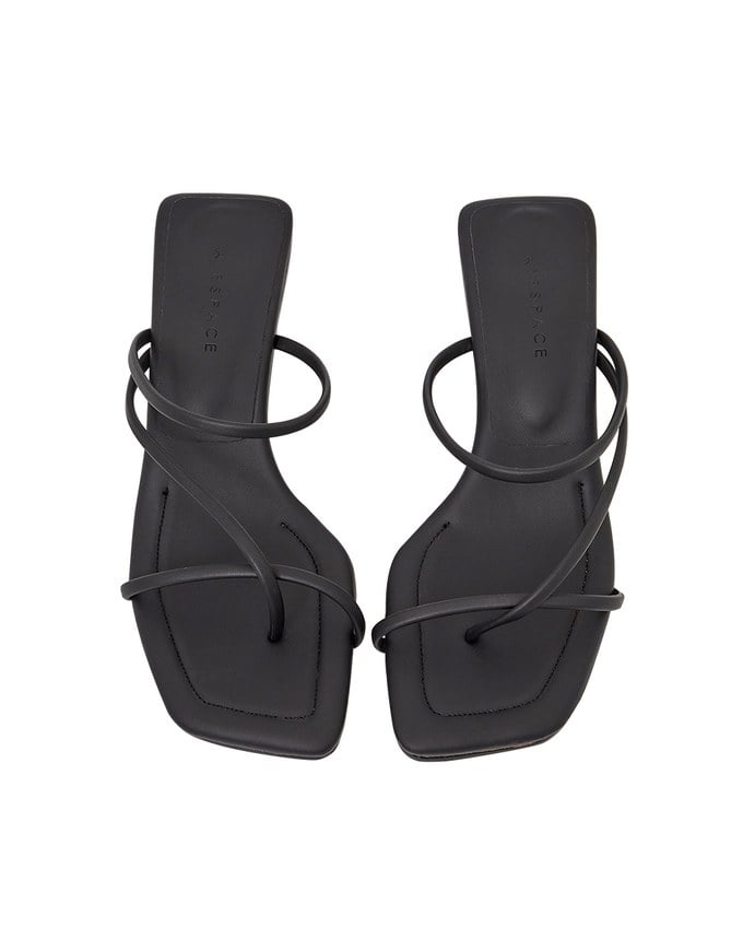 Crossover Strappy Mid-Heel Sandals