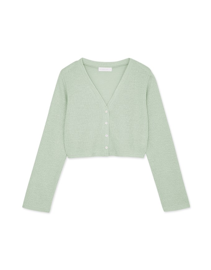Pastel Color Correction Knitted Cardigan Top