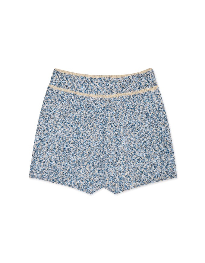 Mixed Color Woven Wide Waist Shorts