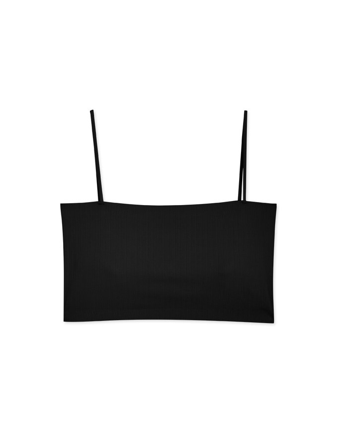 Airy Cooling Padded Tube Camisole With Straps Bra Top