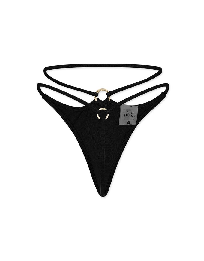 Single Ring Hollow Sexy Thong Bikini Bottom Trunck - AIR SPACE
