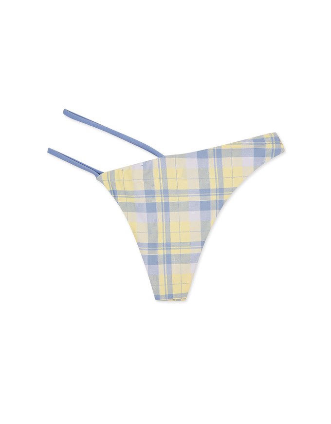 【Lisa's Design】Checkered Asymmetrical Bikini Bottom