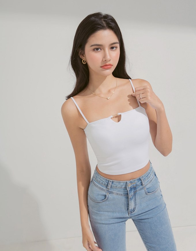 Hollow Tube Top Bra Padded Top