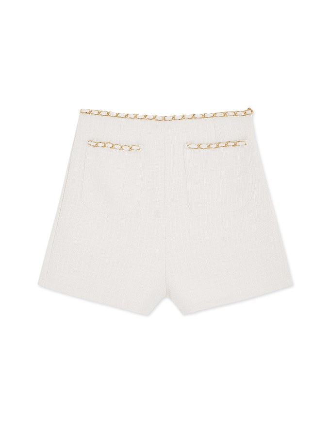 Chic Gold Chain Double Pocket Shorts