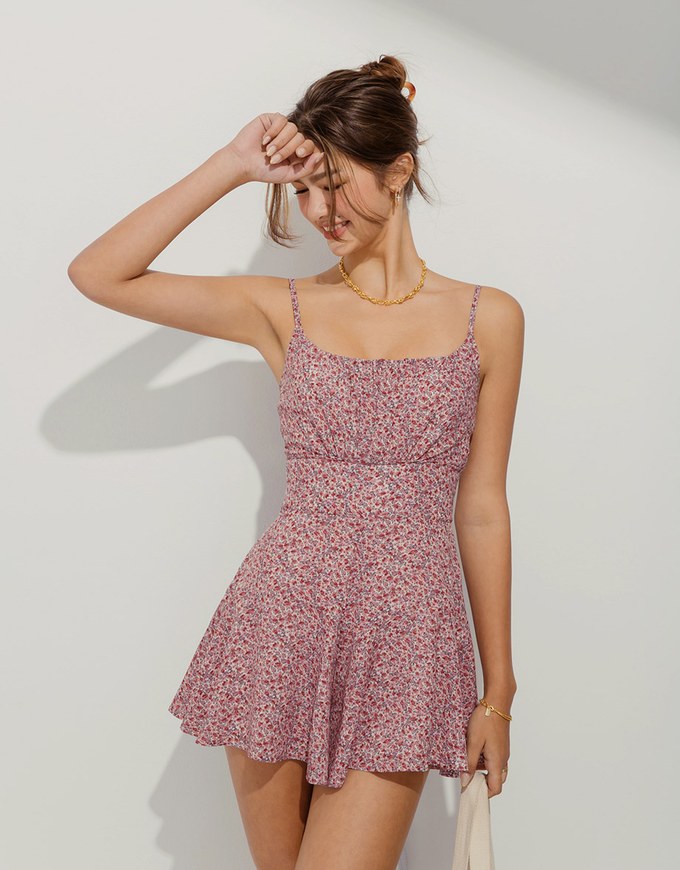 Thin Strap Floral Playsuit