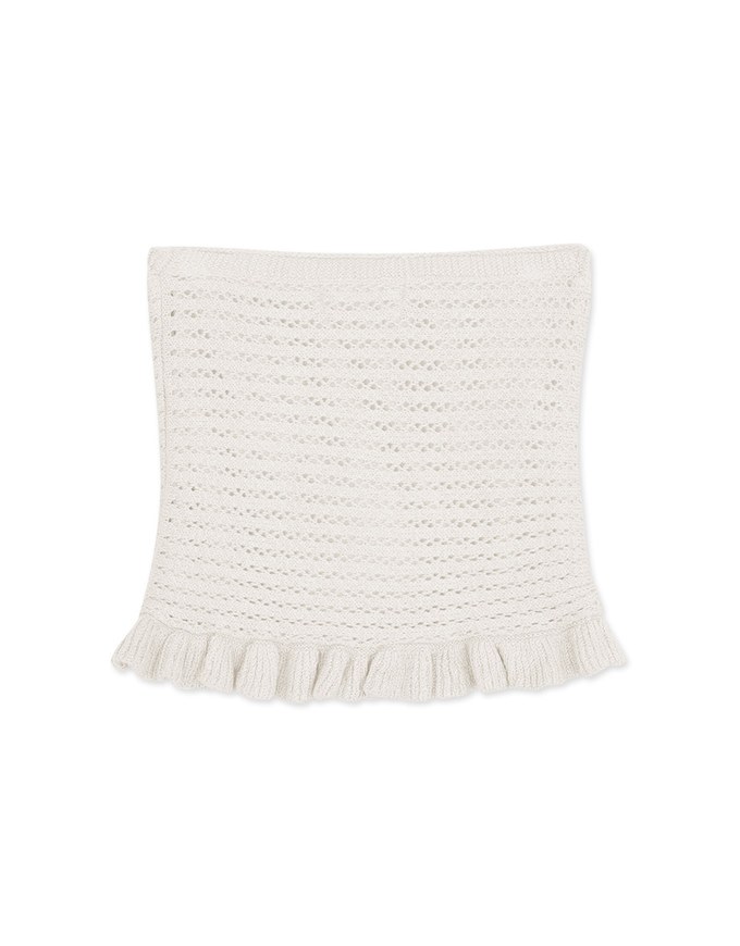 Laced Knit Bra Padded Tube Top (With Padding)