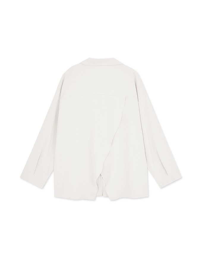 Plain Chiffon Lapel Blouse Shirt