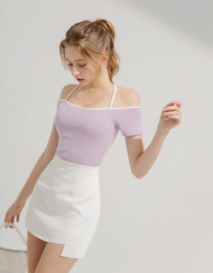 2WAY  Knit Top (With Padding)