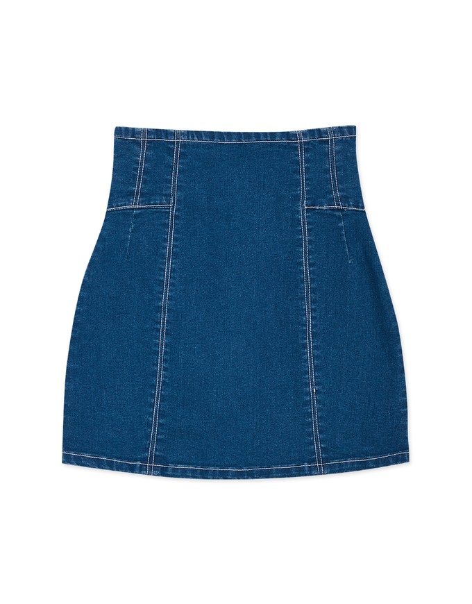 Perfect Waistline Comfort Denim Skirt