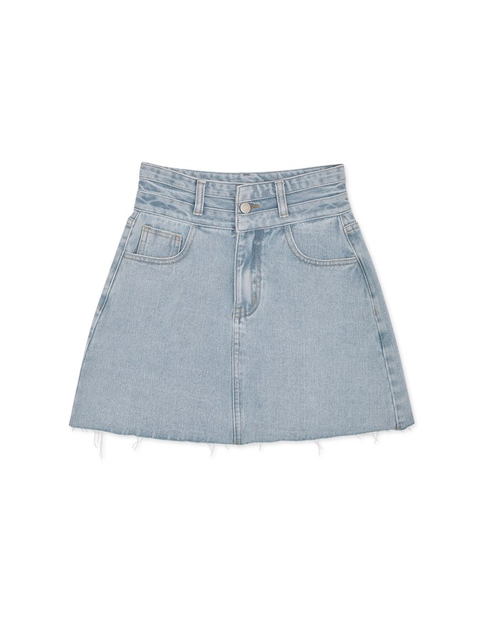 High Waisted Denim Jeans Skirt