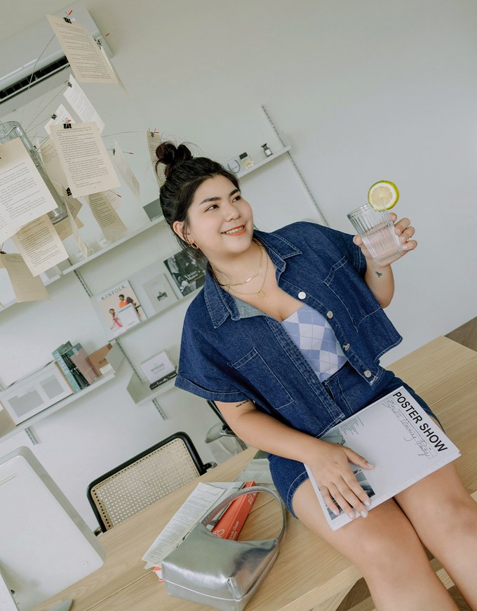 Business casual outlet denim skirt