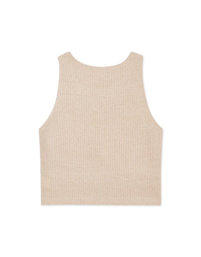 Knit Crop Tank Top (With Padding)