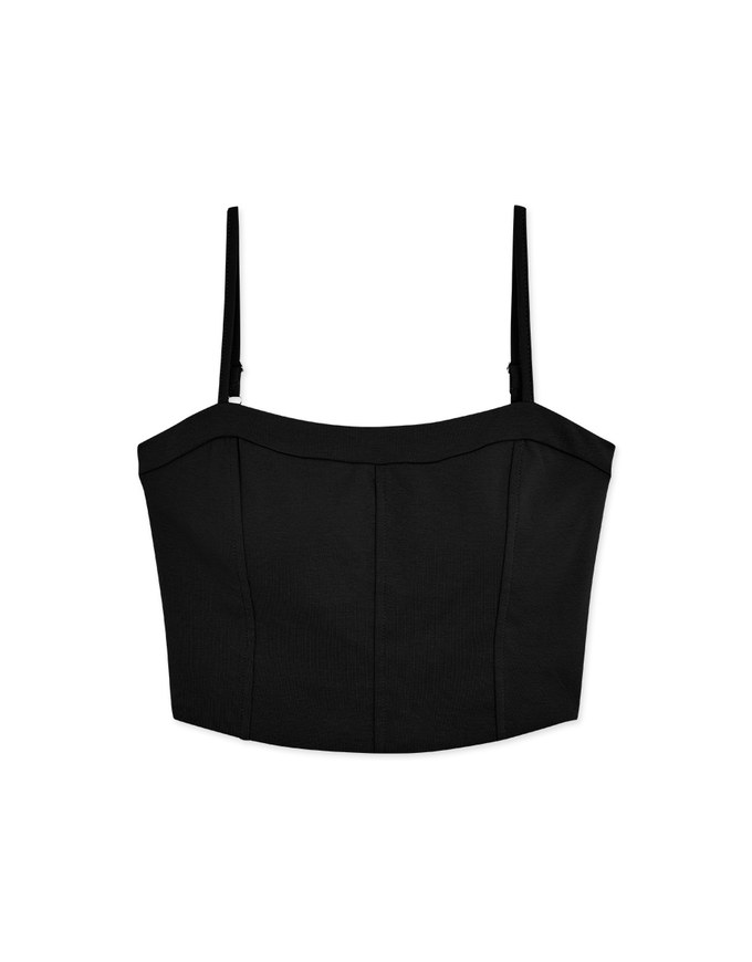 Thin Strap Dimensional Line Camisole (with padding)