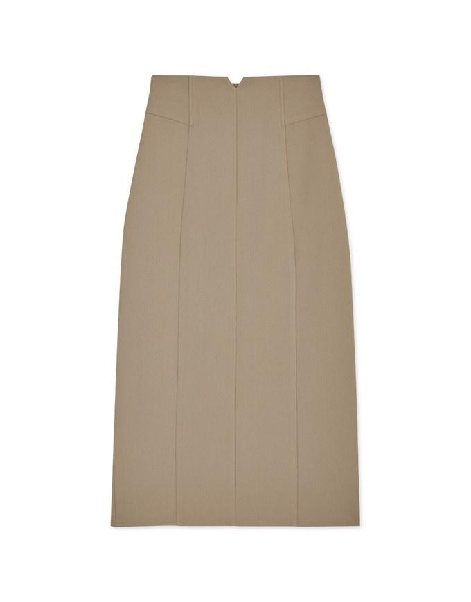 High Natural Waistline Maxi Skirt