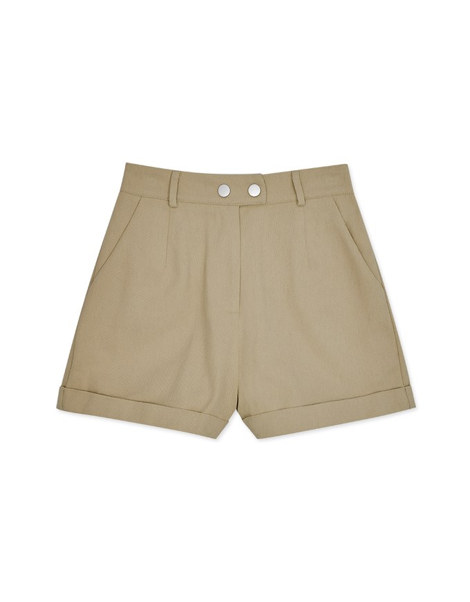 Buckle Pleated Shorts