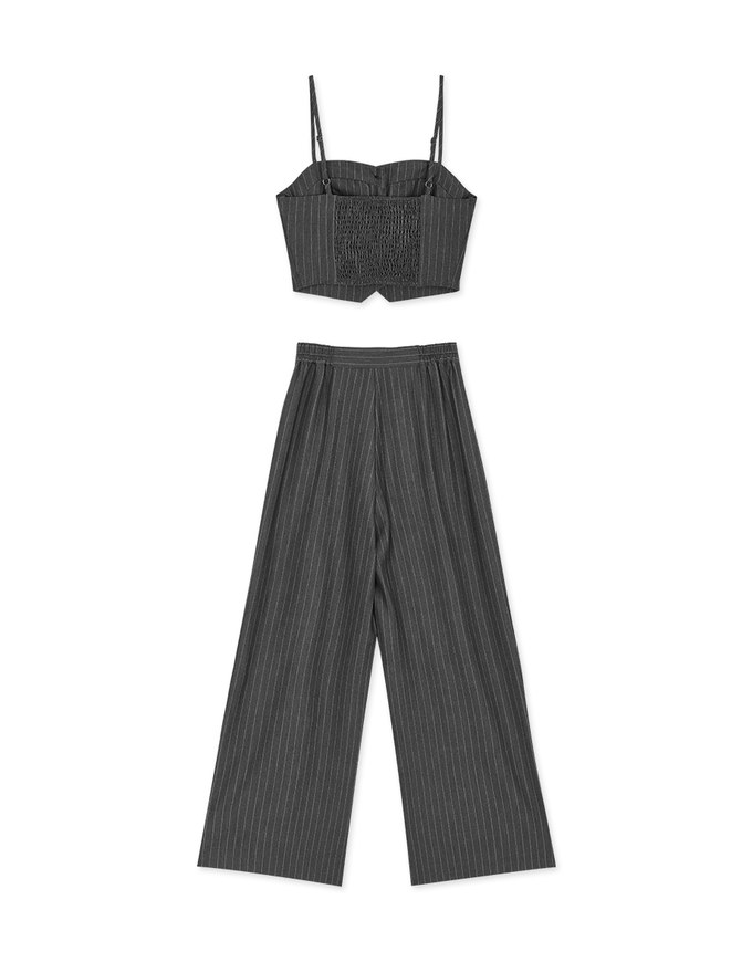 Edgy Chic Suit Pants Set Wear (With Padding)