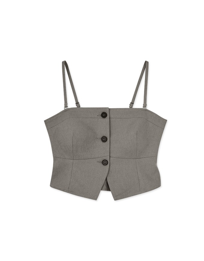 【Elecher's Design】Bra Padded Suit Vest Corset Top (with removable straps )