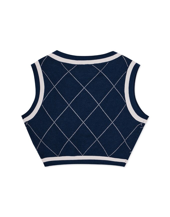【Benefit】Preppy style Knit Vest Top