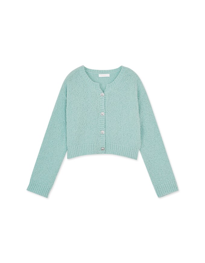 Puffy Textured Knit Top Cardigan