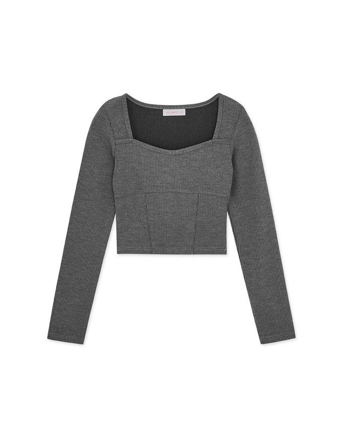 Square Neck Knit Top