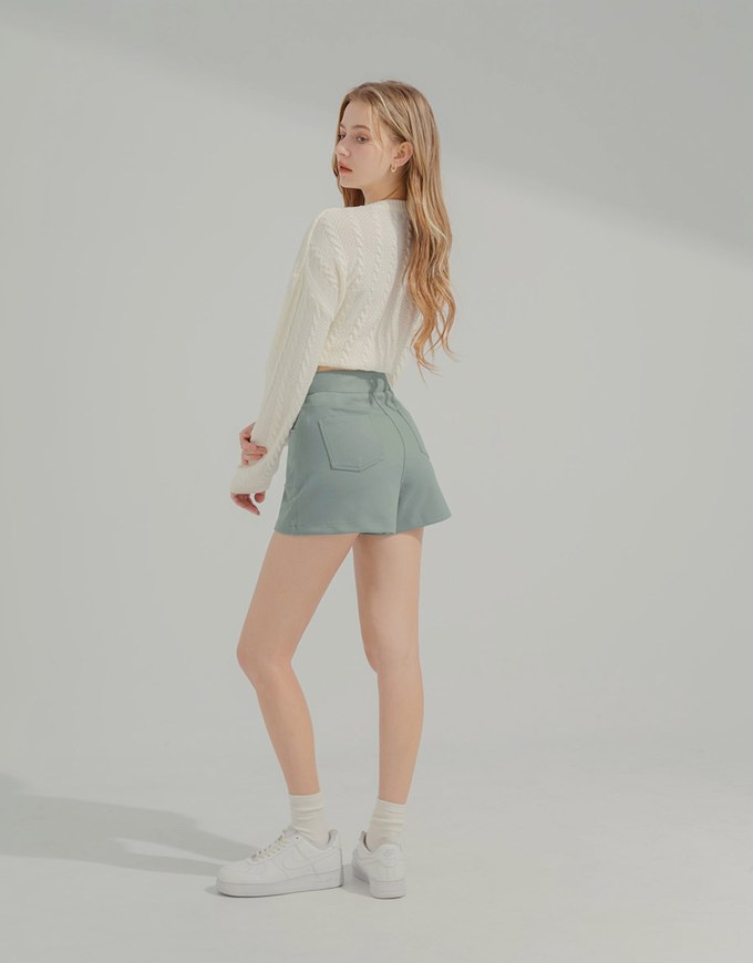 High Waisted Shorts With Inner Fleece