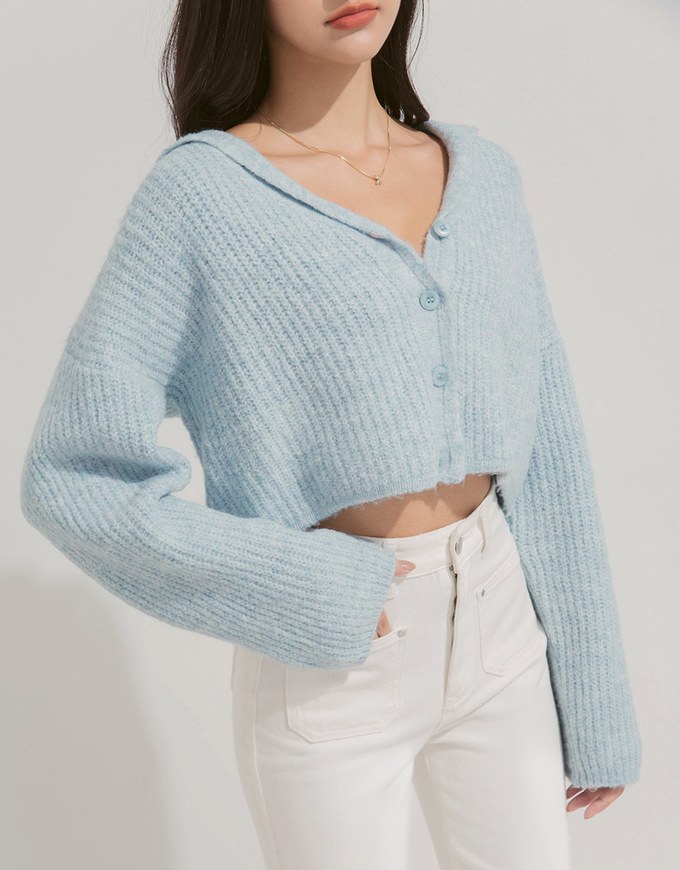 Soft Back Collar Knit Top