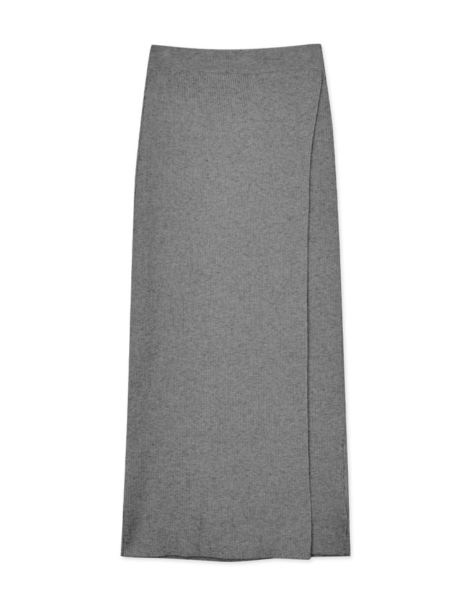 Slit Knit Long Maxi Skirt