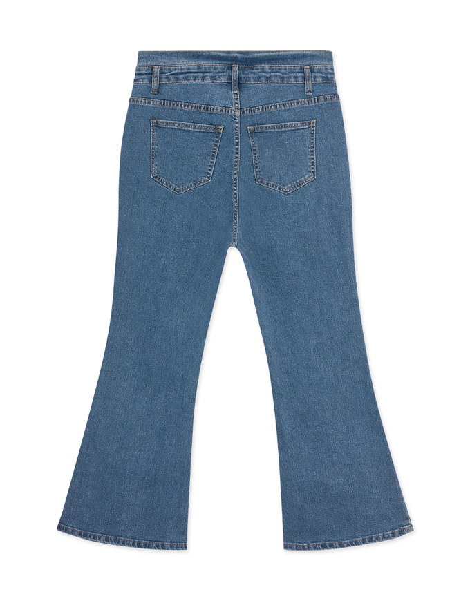 U-shaped Denim Jeans Flare Pants