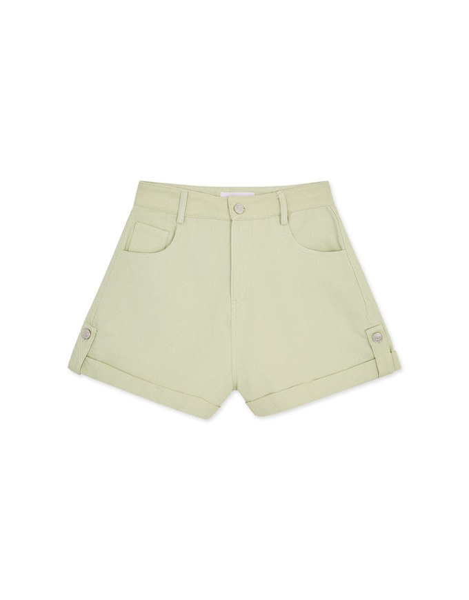 Solid Color High Waisted Shorts