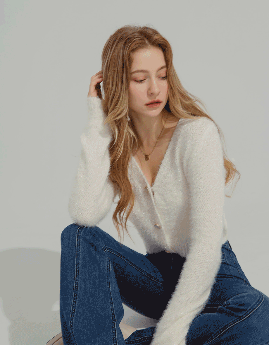 Velvet Pearl Button Knitted Top