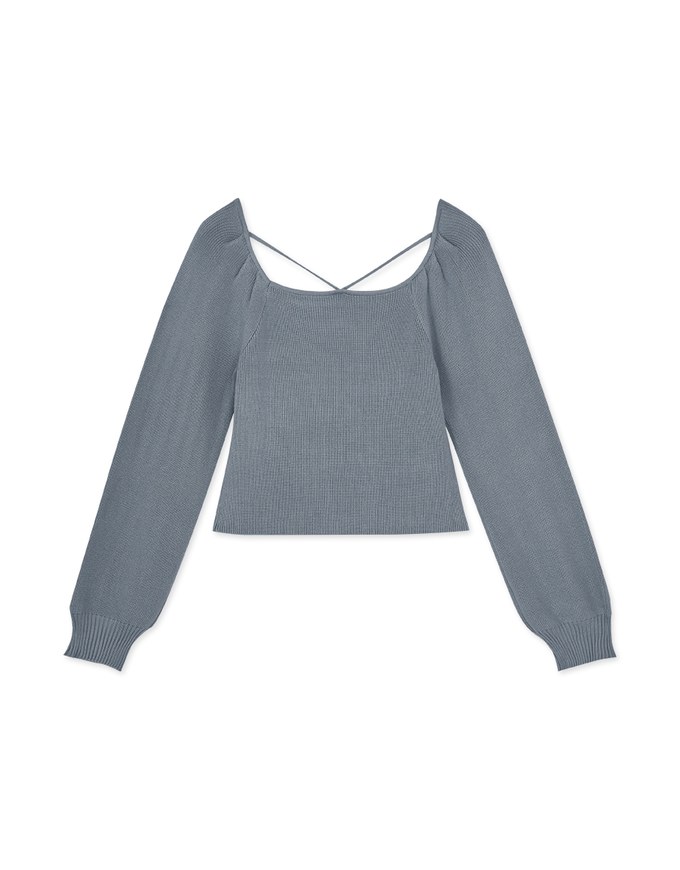 2 Way Square Neck Knit Top