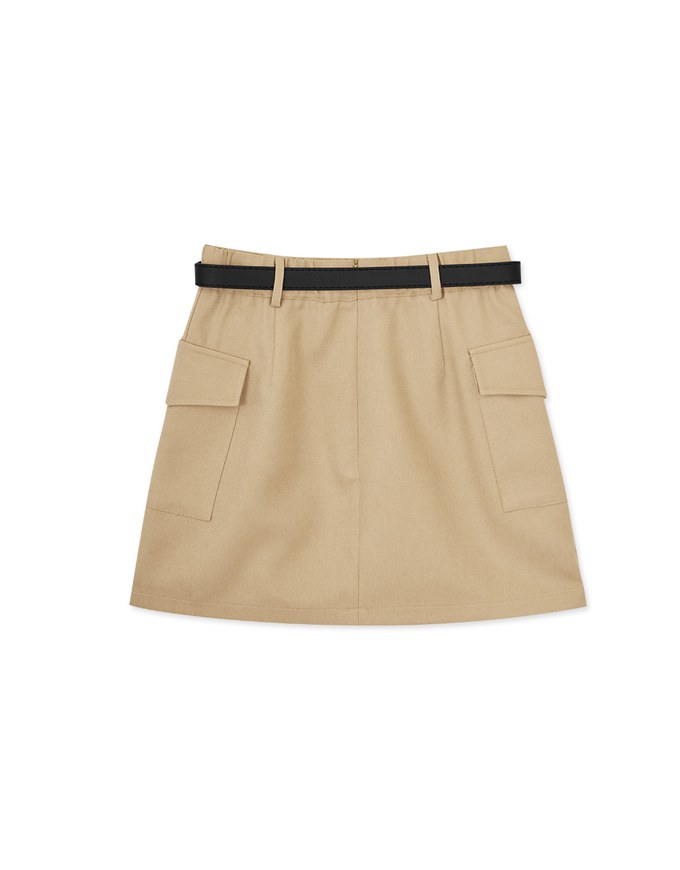 Double Pocket Cargo Style Short Skirt (with belt)