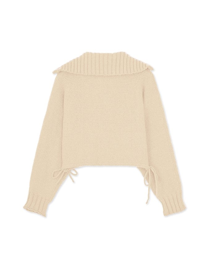 Crew Neck Puff Sleeve Knit Top