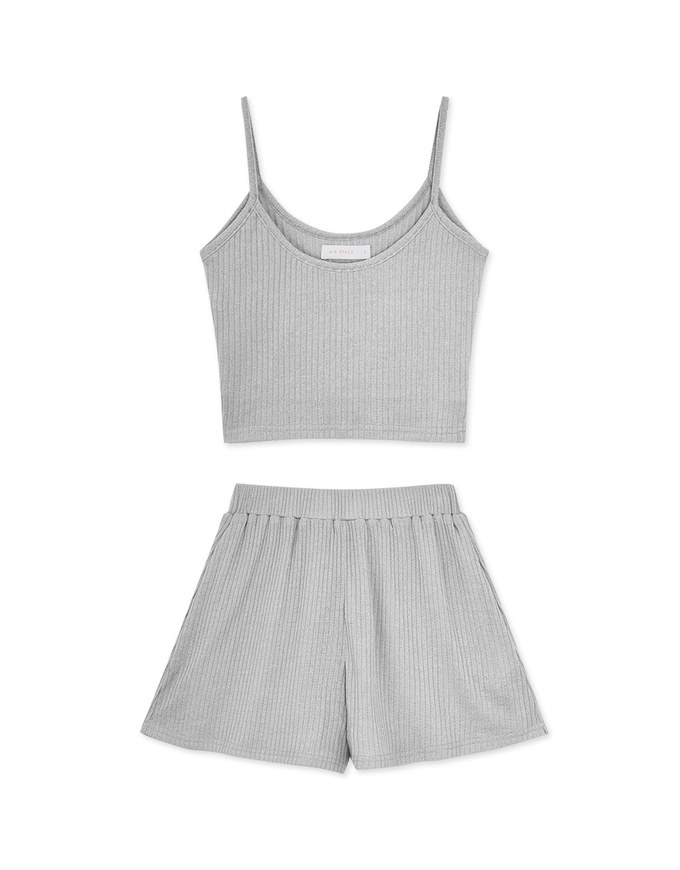 Set Wear with Padded Camisole Bra Top & Casual Highwaist Shorts (With Padding)