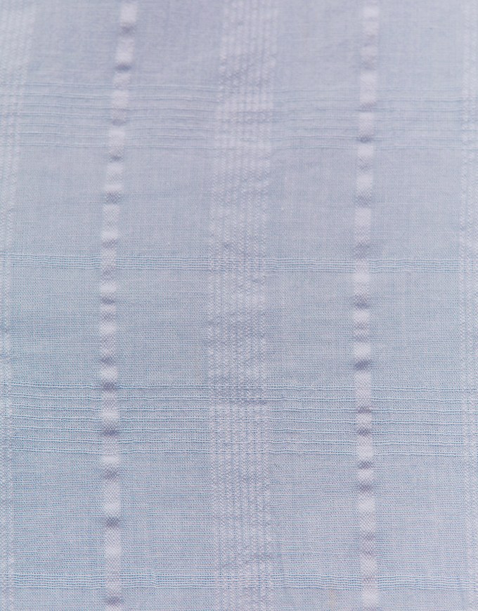 Simple Plaid Cotton Sheer Blouse