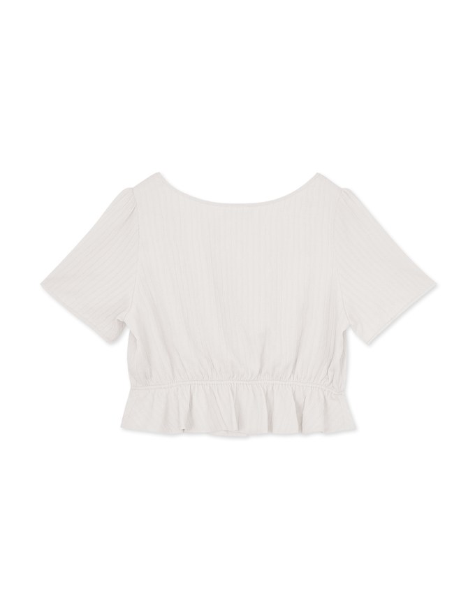 French Square Neck Ruffle Top