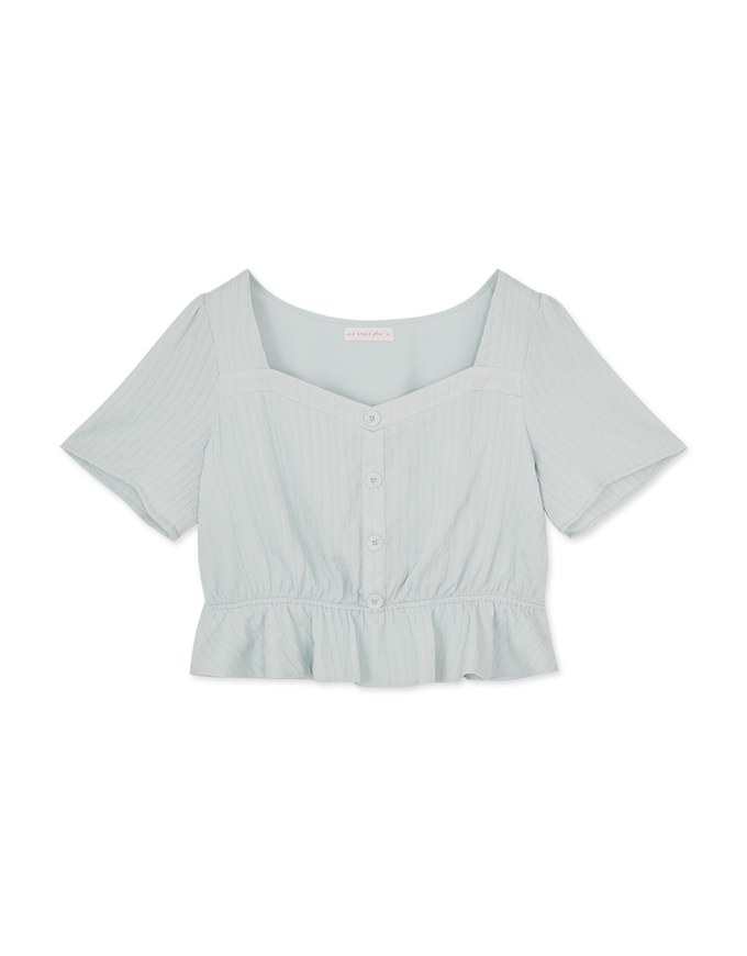 French Square Neck Ruffle Top