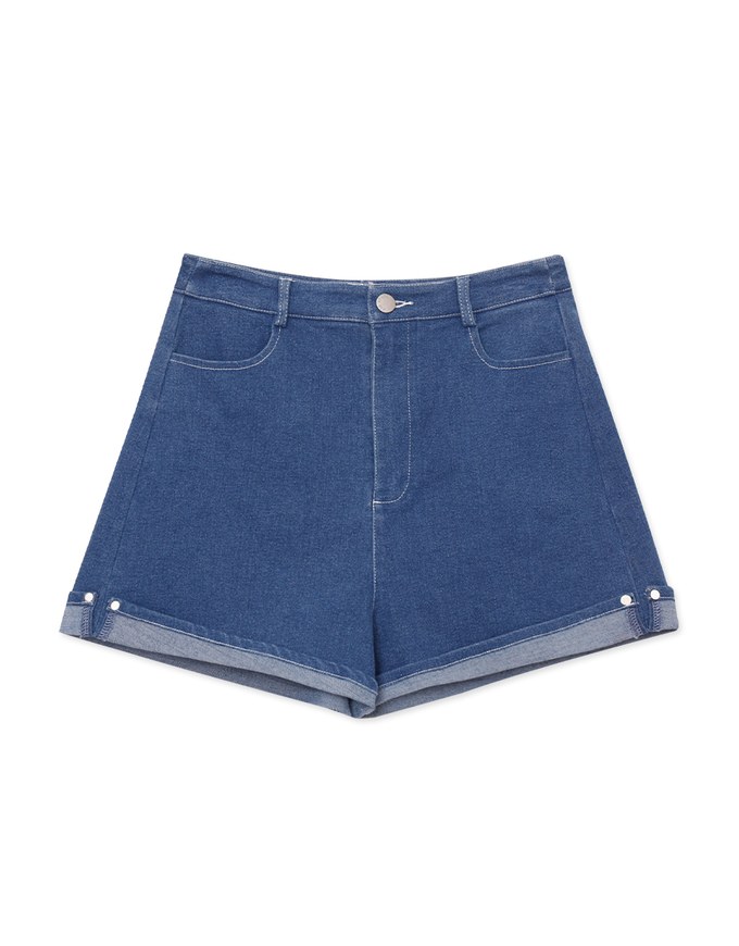 Fashionable Stitched Jeans Denim Short