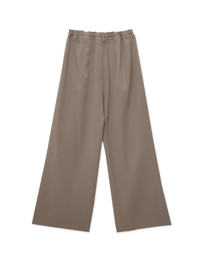 Draped Drawstring Pleated High Waisted Wide Pants Culottes