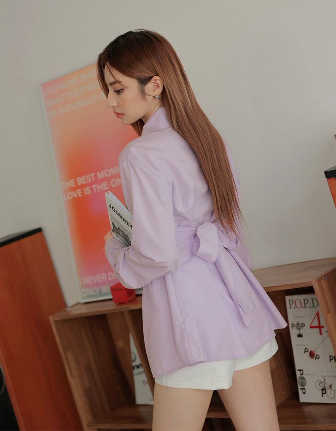 Multilayered Back-Tied Style Blouse Shirt