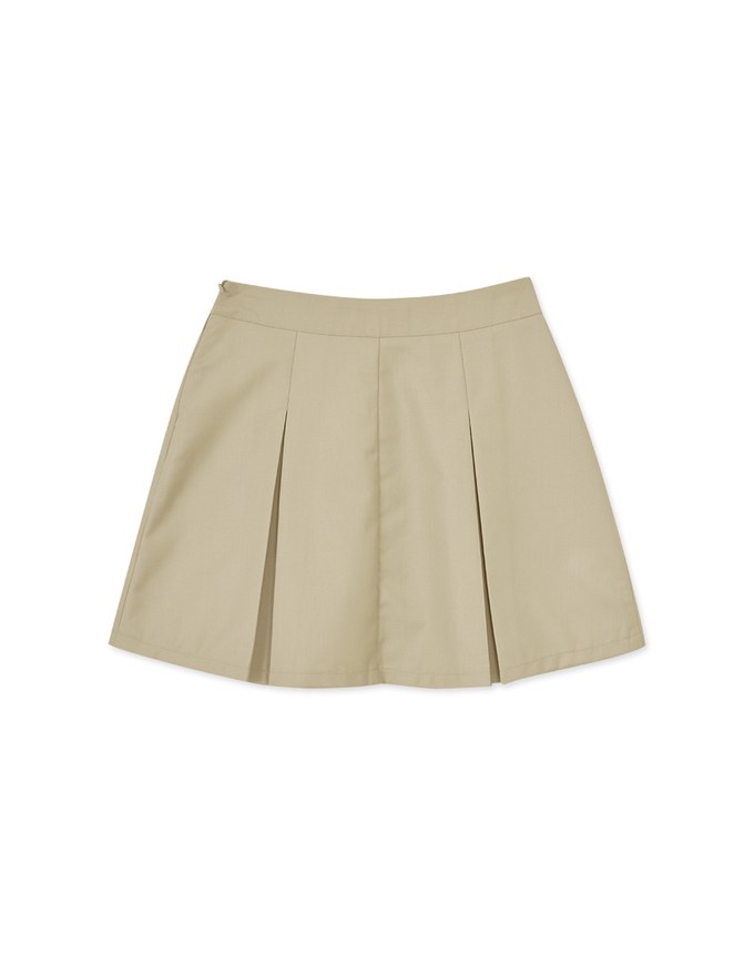 Textured Wide Pleated Suit Skirts