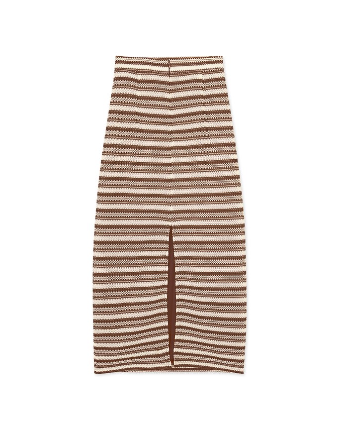 Vintage Knit Striped Maxi Maxi Long Skirt  s