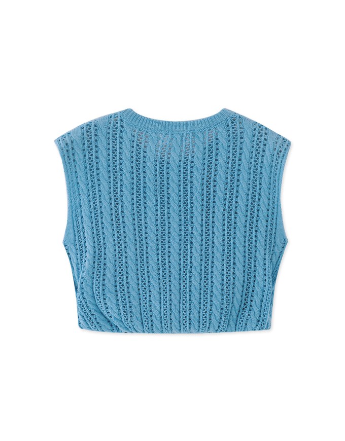 Hollow Twisted Knit Vest