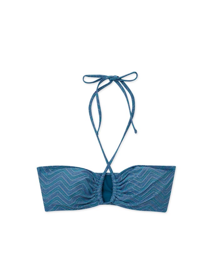 【KAREN's Design】 Multi Way Sparkling Fabric V Strap Bandeau Tube Bikini Top (PUSH UP)