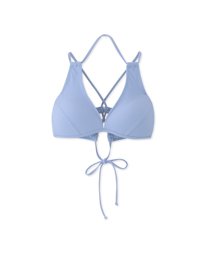 【PUSH UP 】Multiway Solid Color Sexy Strap Push Up Bikini Top