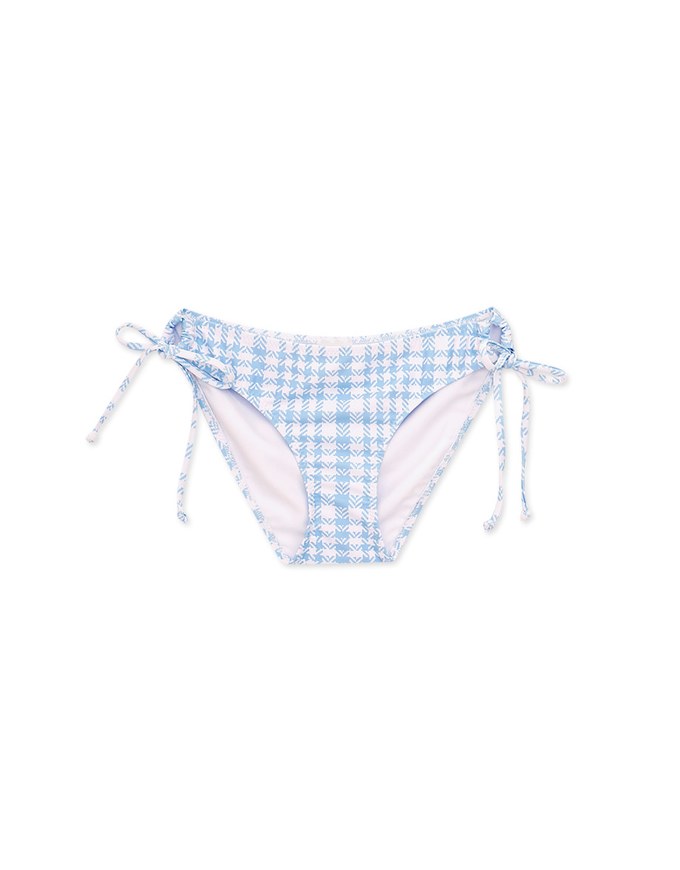 Checkered Side Strap Bikini Bottom