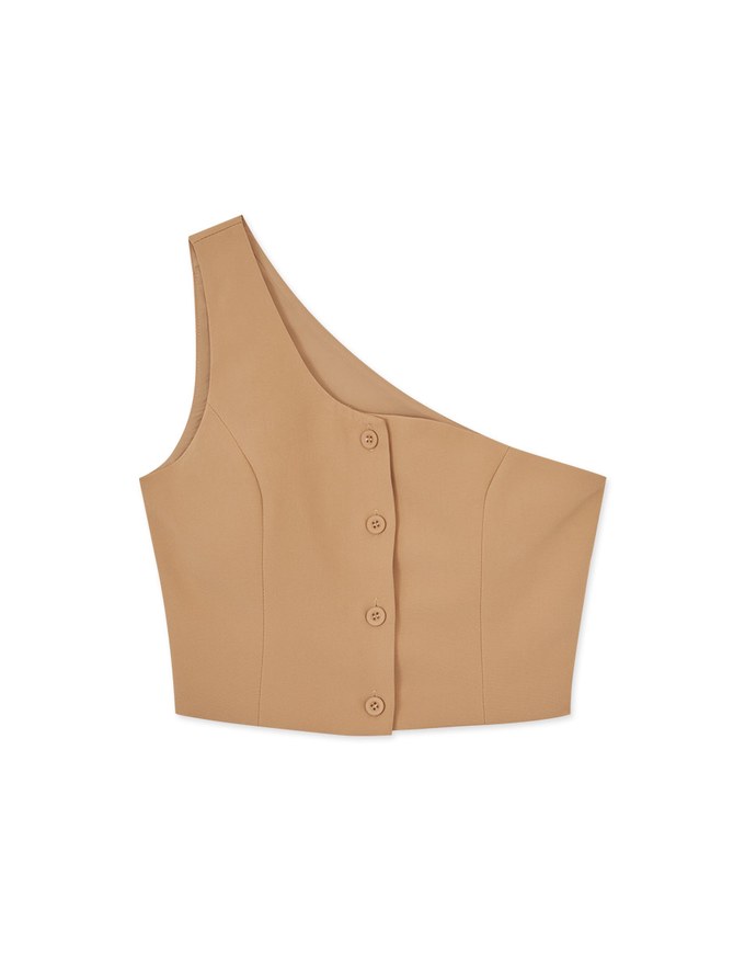 Personality One Shoulder Padded Suit Vest