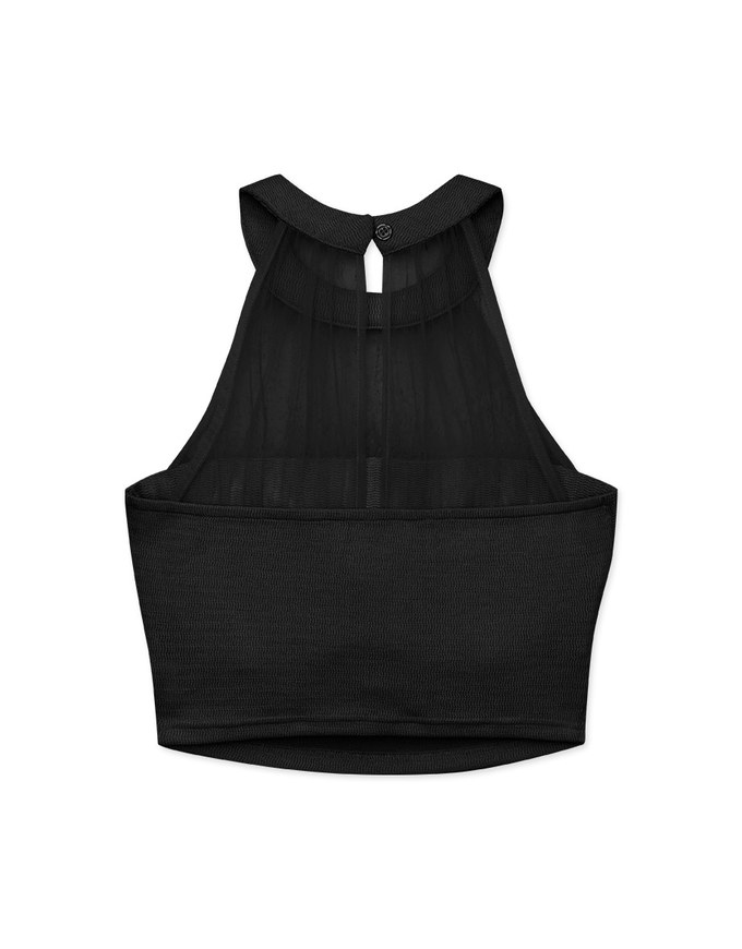 Halter Sheer Padded Tank Top