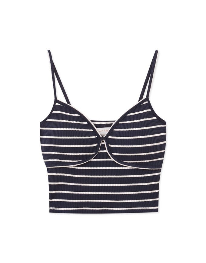 American Stripe Spaghetti Strap Padded Tank Top