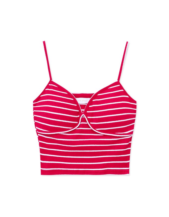 American Stripe Spaghetti Strap Padded Tank Top